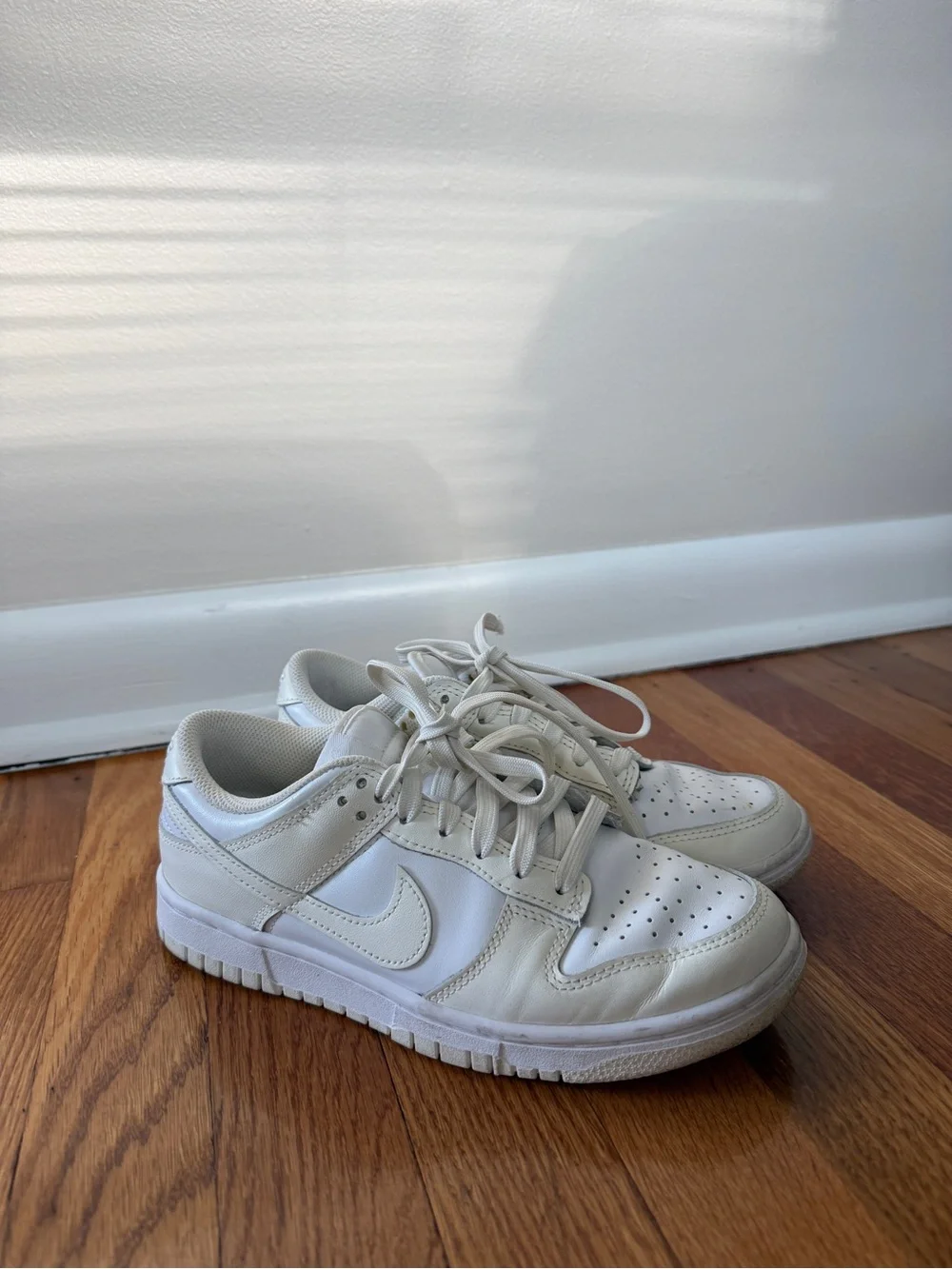 Nike White/Yellow Cream Dunk Sneakers